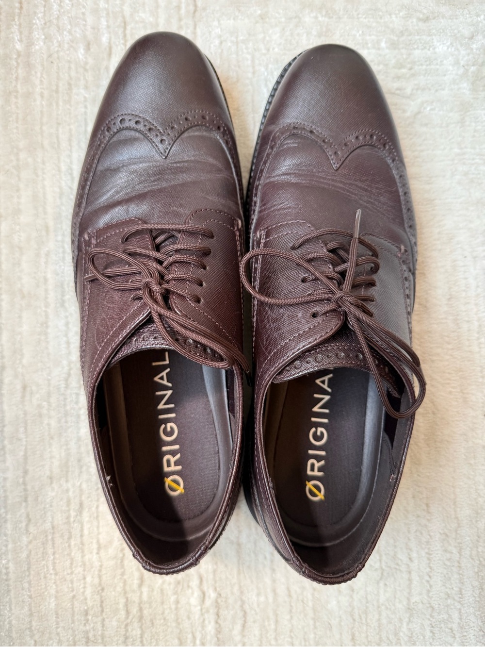 Cole Haan Men's Dark Brown Wingtip Oxfords